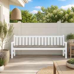 Garden Bench Cushion Outdoor Patio Taupe 200x50x7 cm Oxford Fabric