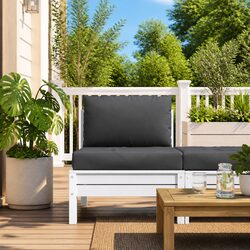 Pallet Cushions 2pc Anthracite Oxford Fabric Outdoor Garden Sofa Seat Pad