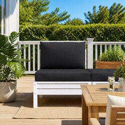 Pallet Cushions 2 Pieces Black Oxford Fabric Outdoor Garden Sofa Seat Pad