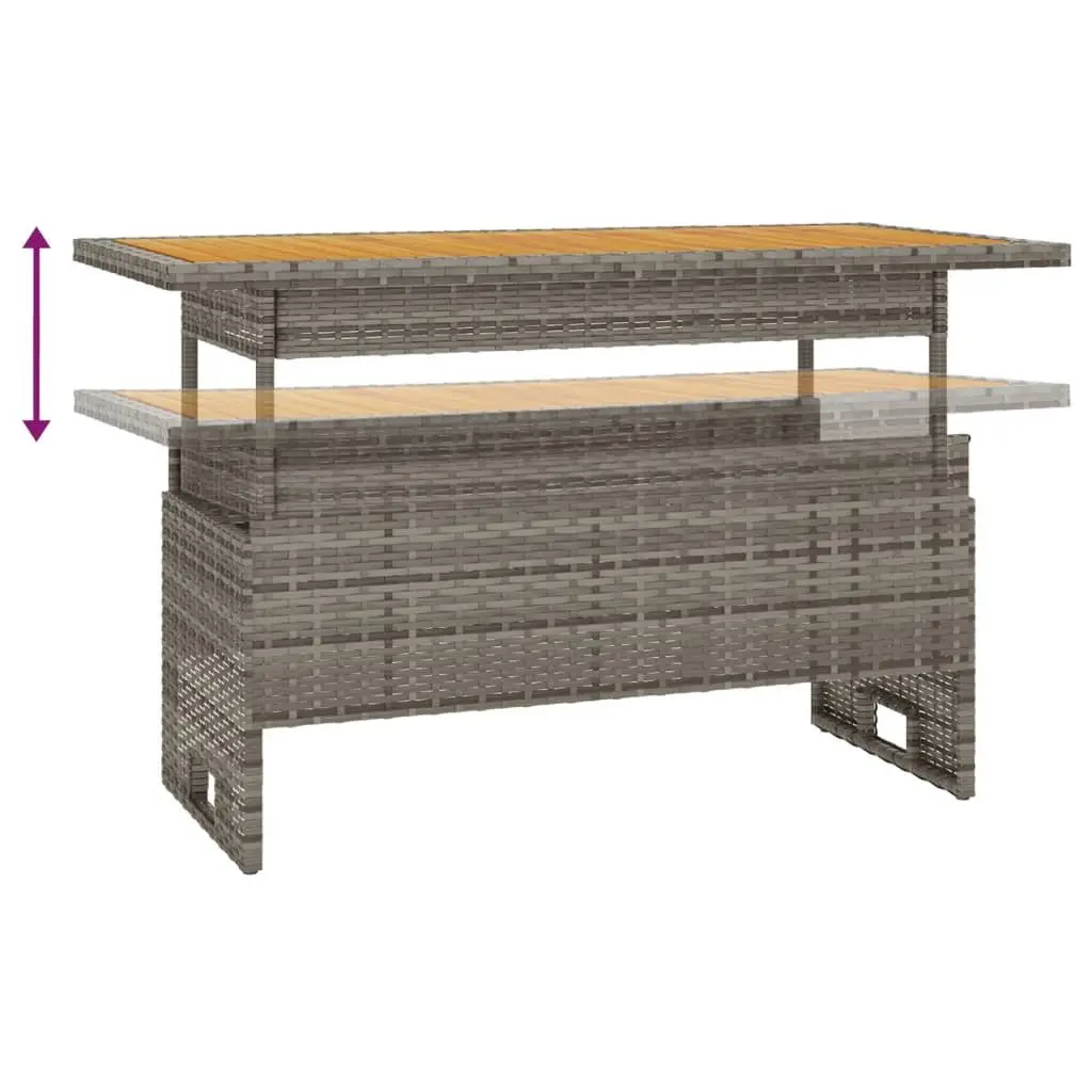3 Piece Garden Lounge Set Outdoor Patio Furniture with Cushions Grey Rattan