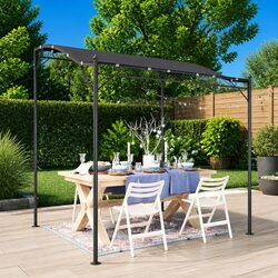 Canopy Anthracite 2x2.3m Outdoor Garden Gazebo Tent Steel Frame Waterproof