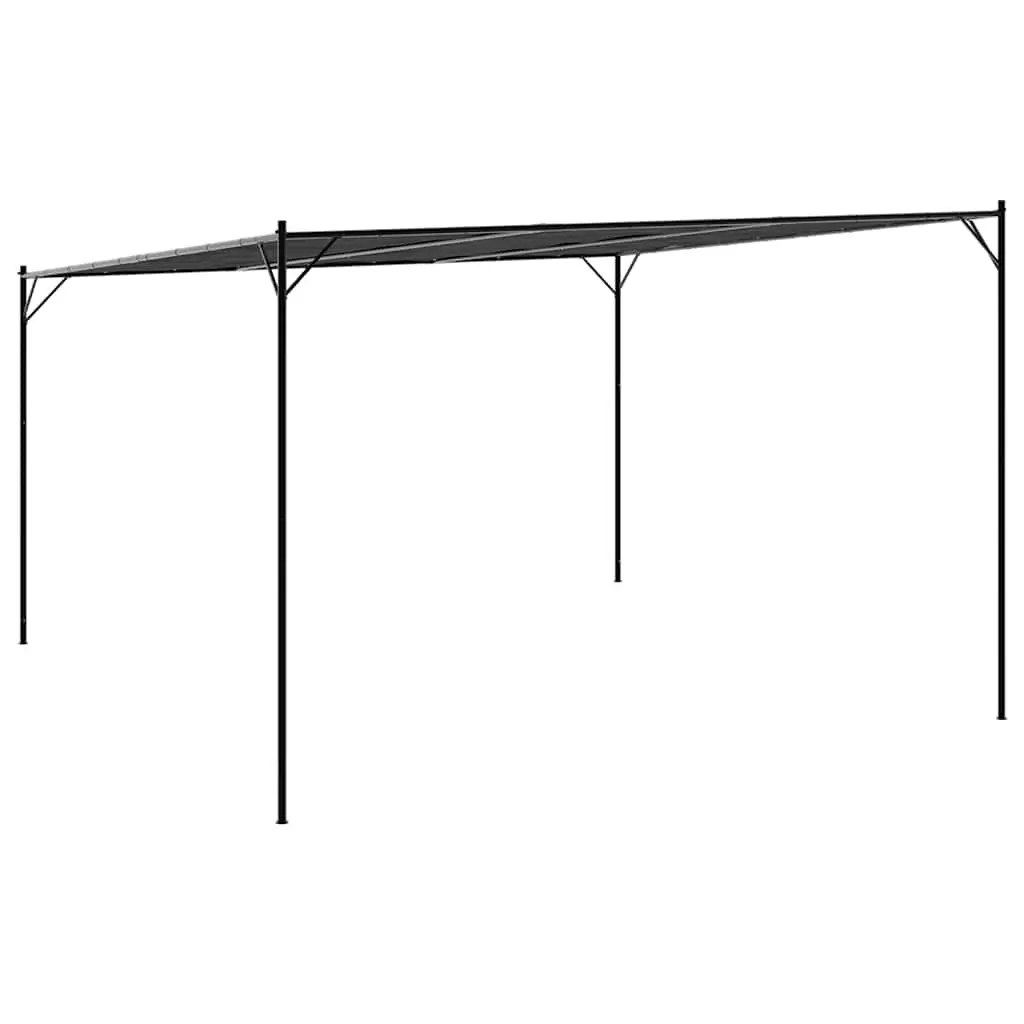 Gazebo Water-Resistant Polyester 4x4 m Anthracite Steel Frame