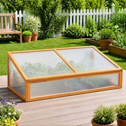 Wooden Greenhouse Orange 110x56x39 cm Fir Wood Garden Plant Protection