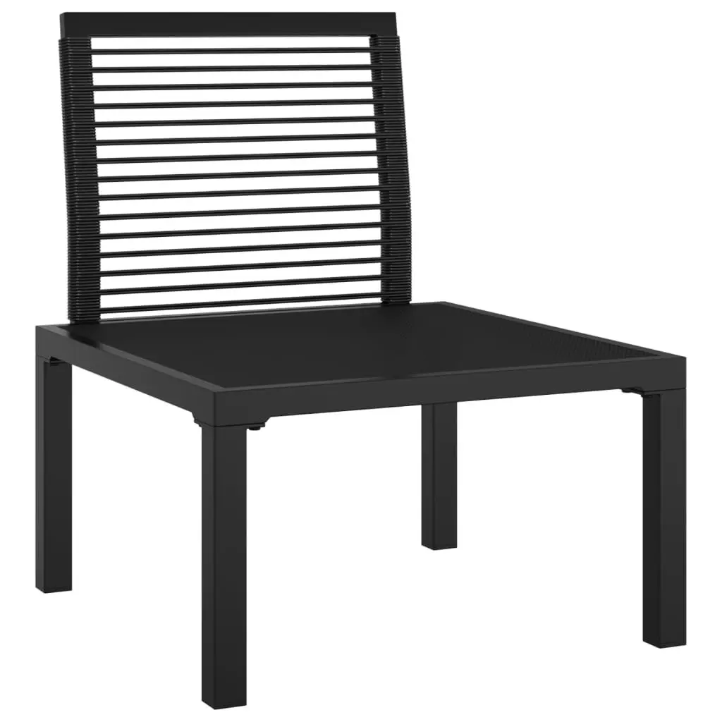 Garden Chair with Cushions Outdoor Lounge Seating Black Poly Rattan Relaxing