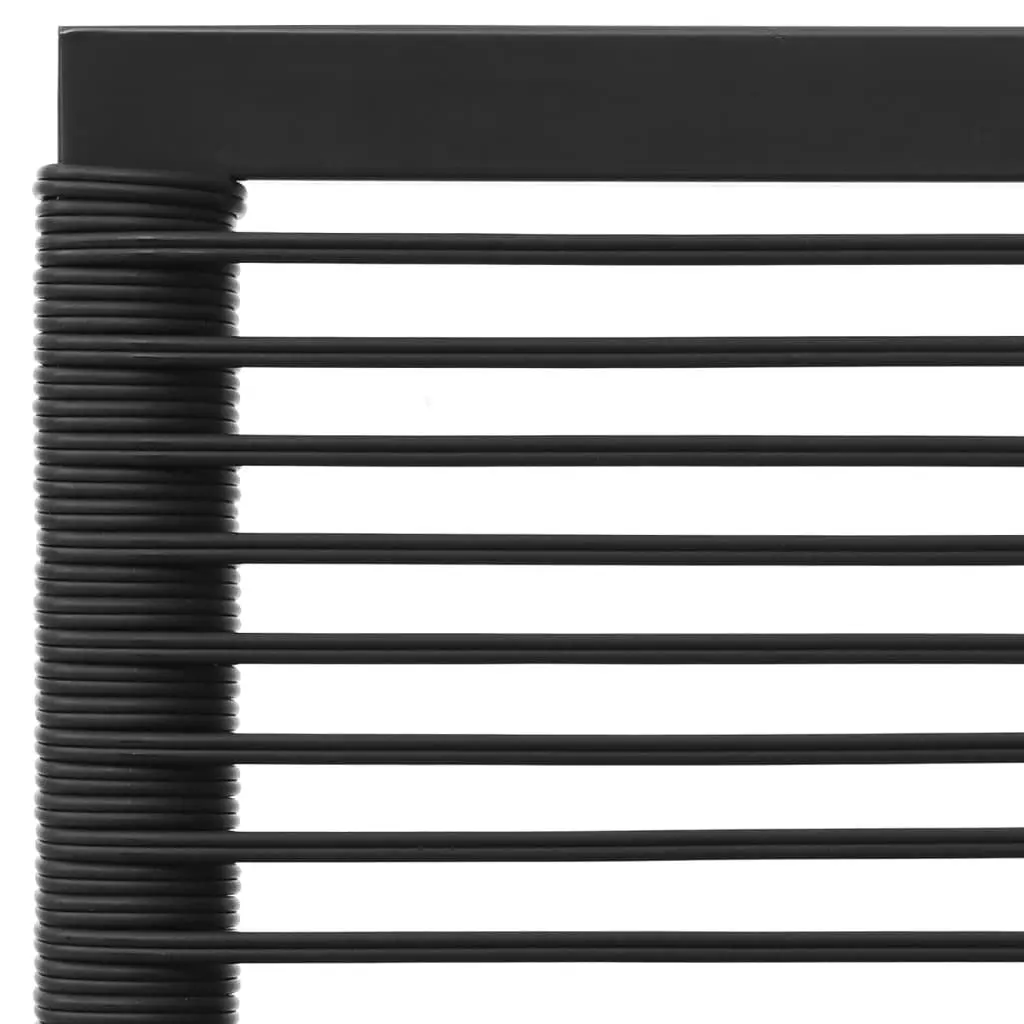 Garden Chair with Cushions Outdoor Lounge Seating Black Poly Rattan Relaxing