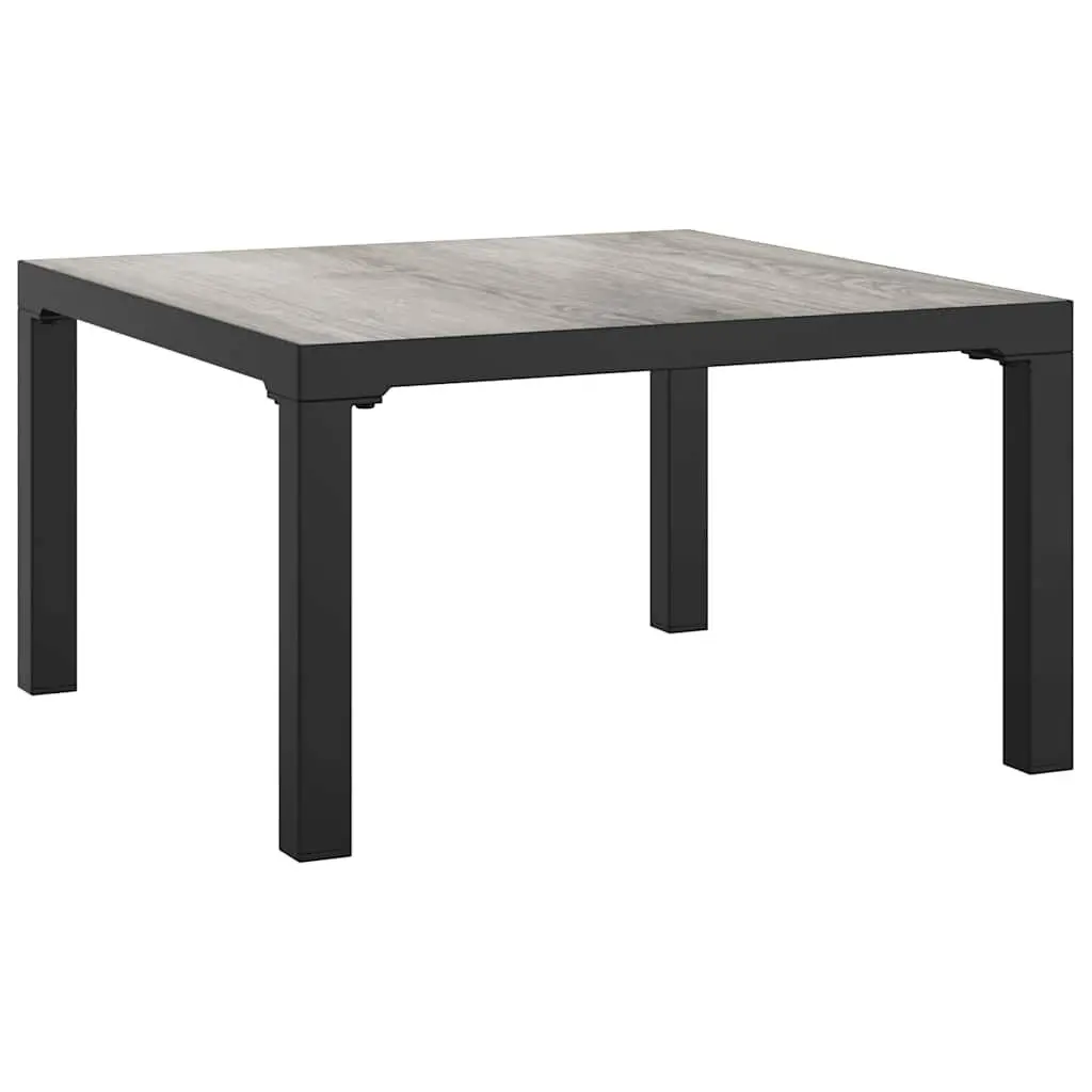 Garden Coffee Table Outdoor Patio Furniture Grey 55x55x31cm Steel Frame