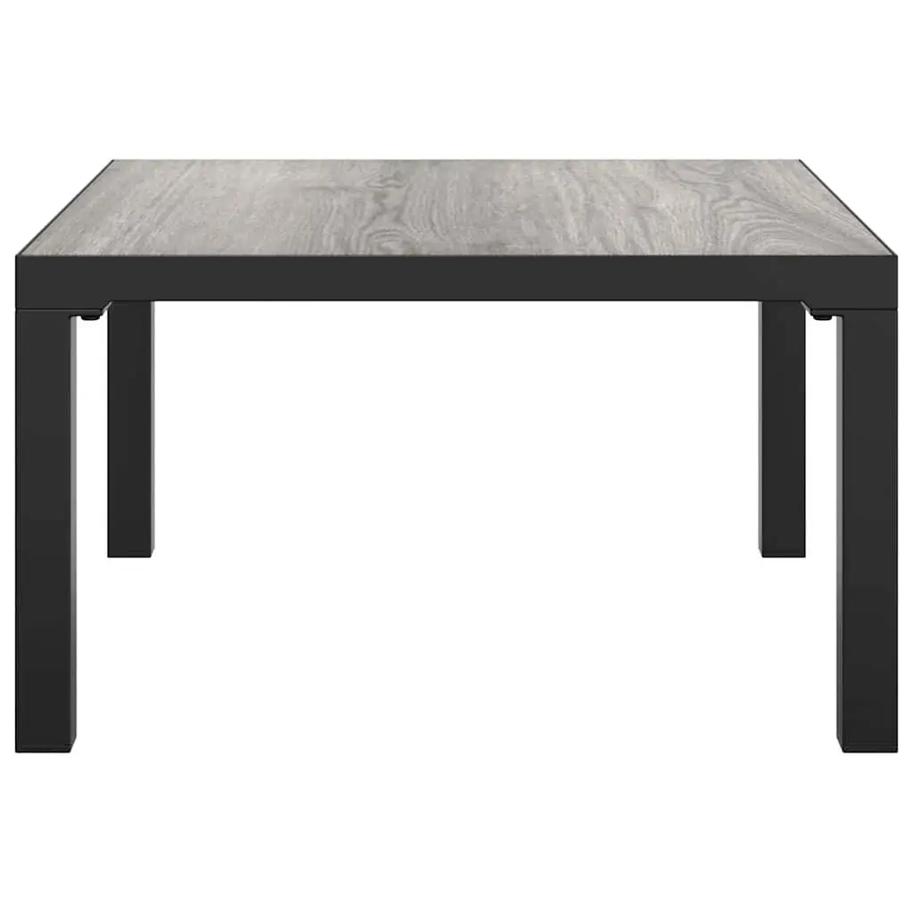 Garden Coffee Table Outdoor Patio Furniture Grey 55x55x31cm Steel Frame