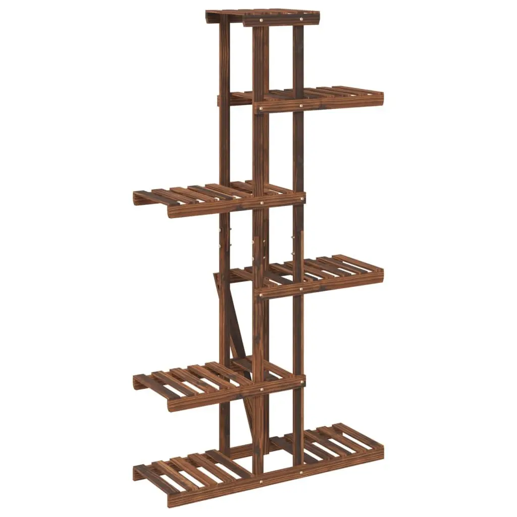 Plant Stand Flower Display Rack Solid Fir Wood 75x25x140.5cm Brown