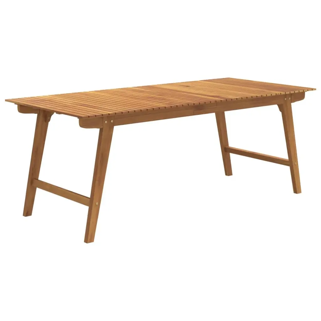 Garden Dining Table Solid Wood Acacia 200x90x75cm Outdoor Patio Furniture Brown