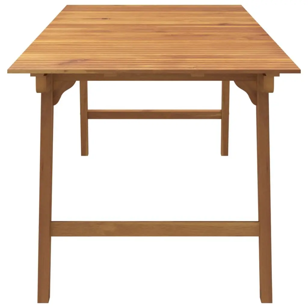 Garden Dining Table Solid Wood Acacia 200x90x75cm Outdoor Patio Furniture Brown