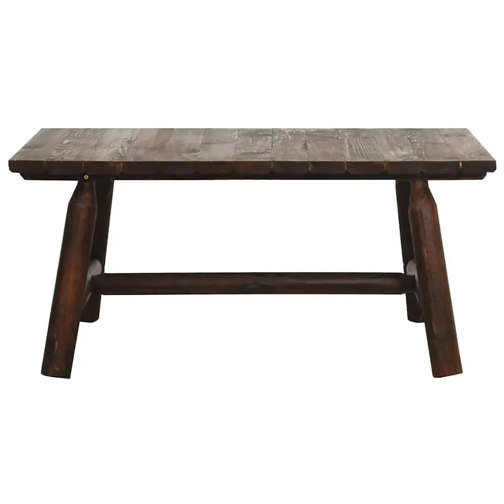 Outdoor Coffee Table Brown Solid Spruce Wood Garden Patio Side Furniture