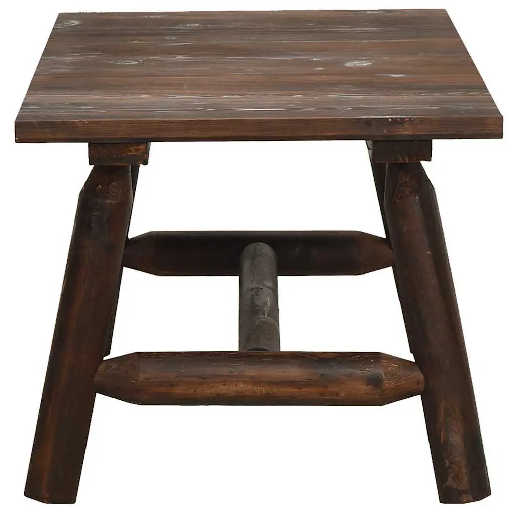 Outdoor Coffee Table Brown Solid Spruce Wood Garden Patio Side Furniture