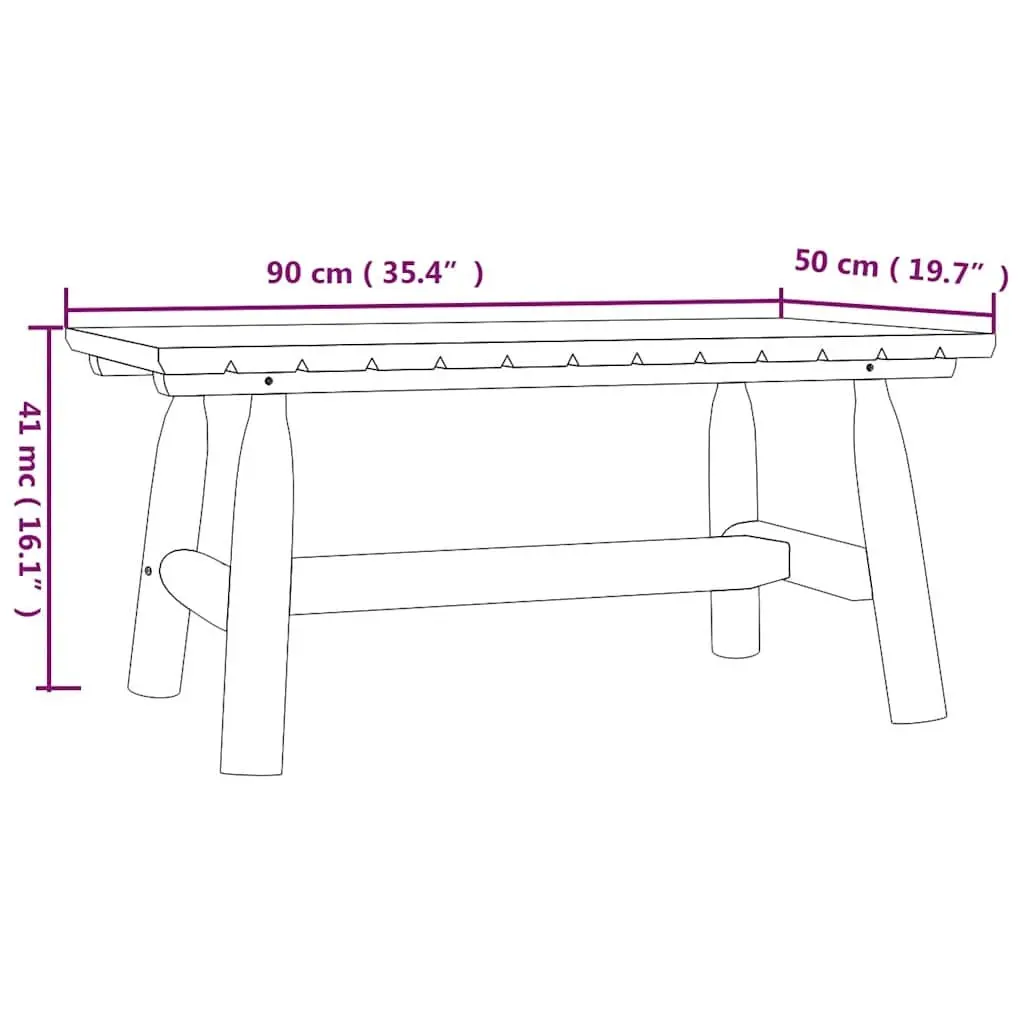 Outdoor Coffee Table Brown Solid Spruce Wood Garden Patio Side Furniture