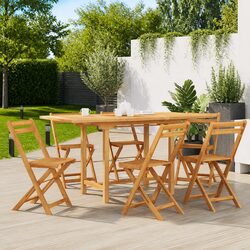 Extending Garden Table 110-160x80x75cm Outdoor Dining Extendable Patio Furniture