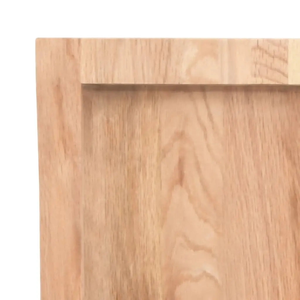 Wall Shelf Rustic Solid Oak Wood Light Brown 80x50cm Storage Ledge
