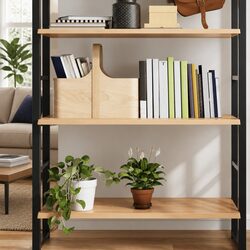 Wall Shelf Light Brown Solid Oak Wood Rustic Storage Floating Ledge 80x60x2cm