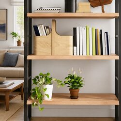 Wall Shelf Rustic Brown Solid Oak Wood 80x60cm Floating Storage Ledge