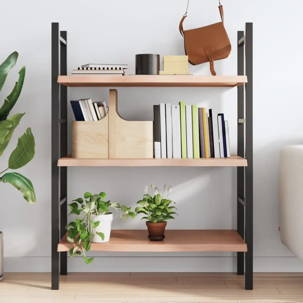 Wall Shelf Solid Oak Wood Rustic Brown 80x60cm Floating Storage Ledge