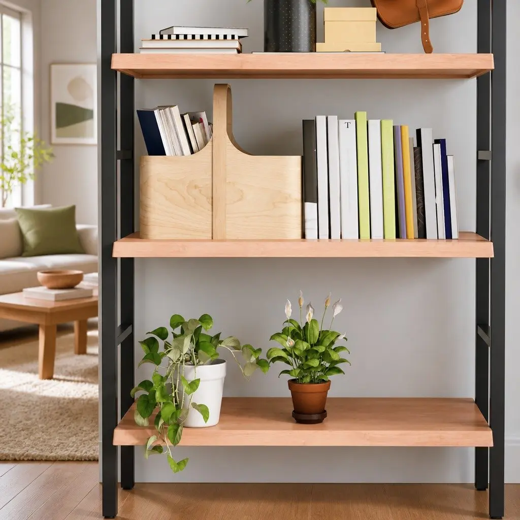 Wall Shelf Solid Oak Wood Light Brown Rustic 100x50cm