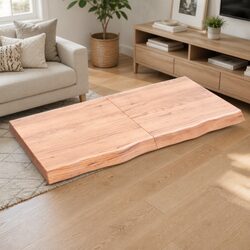 Wall Shelf Oak Solid Wood Rustic Brown Storage Folding Design 120x60cm