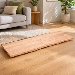 Wall Shelf Brown Solid Oak Wood Rustic Storage Folding Ledge 180x60cm