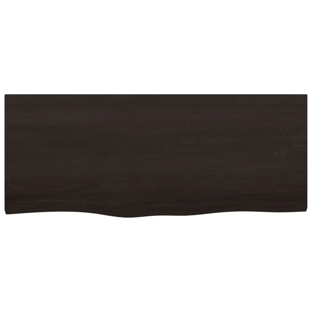 Wall Shelf Solid Oak Wood Rustic Dark Brown Floating Shelf for Living Room