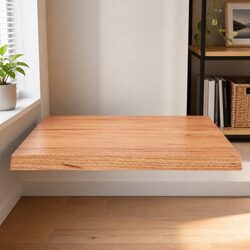 Solid Oak Wood Table Top Live Edge Brown 60x50cm Replacement Tabletop DIY
