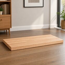 Solid Oak Wood Table Top Light Brown Live Edge 80x40cm Replacement Dining
