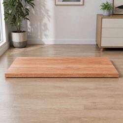 Solid Oak Wood Table Top Live Edge Brown 80x50x2 cm Treated Wooden Surface