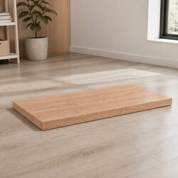 Solid Oak Wood Table Top Live Edge Brown 80x50cm Treated Wooden Tabletop