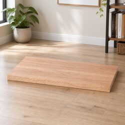 Solid Oak Wood Table Top Live Edge Brown 80x60cm Replacement Dining Surface
