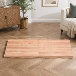 Solid Oak Wood Table Top Light Brown Live Edge Handcrafted Foldable Replacement
