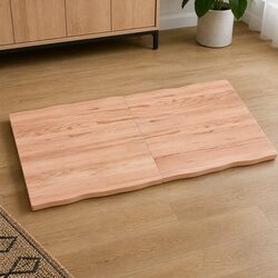 Solid Wood Table Top Live Edge Brown Foldable Replacement Dining Desk Surface