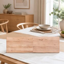 Solid Wood Table Top Live Edge Brown 160x50cm Foldable Replacement Tabletop