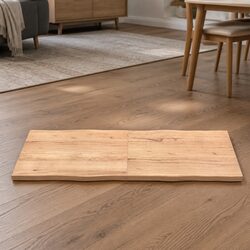 Solid Wood Table Top Live Edge Brown 160x50cm Foldable Replacement Tabletop