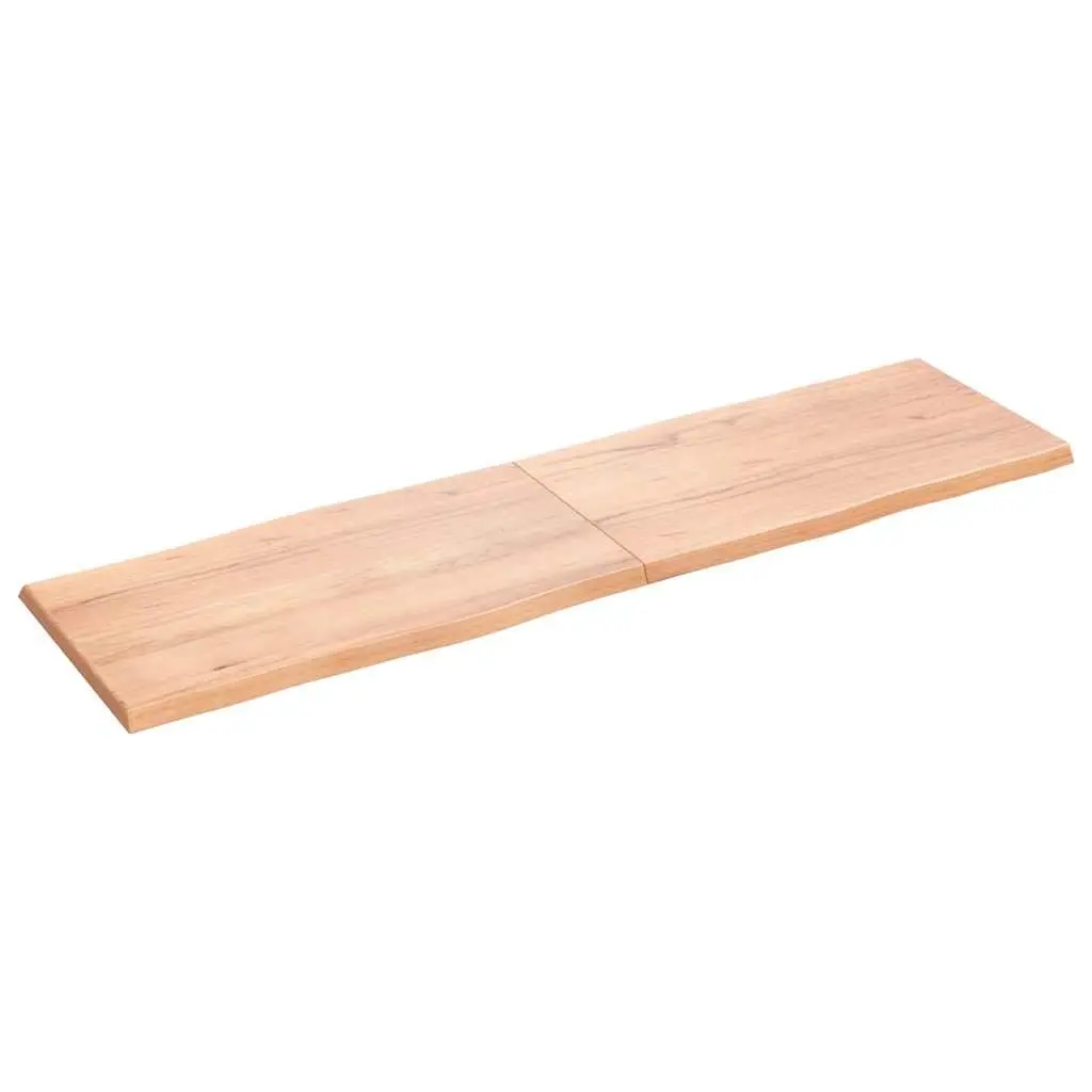 Wooden Table Top Solid Oak Live Edge Foldable 180x50cm Brown