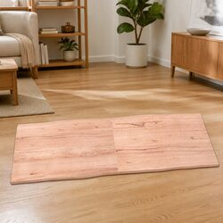 Solid Wood Table Top Brown Live Edge 180x60cm Folding Treated Oak Tabletop