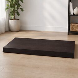 Wooden Table Top Dark Brown 60x40cm Treated Solid Oak Live Edge Handcrafted