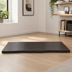 Solid Oak Wood Table Top Live Edge Dark Brown 80x40x2 cm Replacement Board