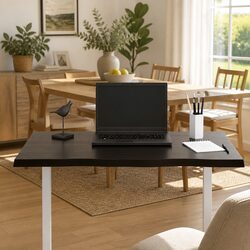 Solid Oak Wood Table Top Live Edge Dark Brown 80x40x2 cm Replacement Board
