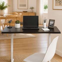 Solid Oak Wood Table Top Live Edge Dark Brown 100x60x2 cm Treated Handcrafted