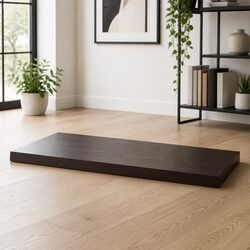 Wooden Table Top Dark Brown Solid Oak Live Edge DIY Replacement 100x60cm