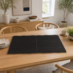 Wooden Table Top Dark Brown 120x60cm Solid Oak Live Edge Treated Folding