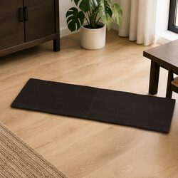 Solid Oak Wood Table Top 160x40cm Dark Brown Live Edge Foldable Replacement