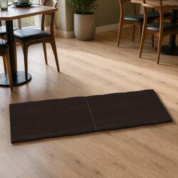 Dark Brown Wooden Table Top Live Edge Solid Oak 160x60cm Folding Design