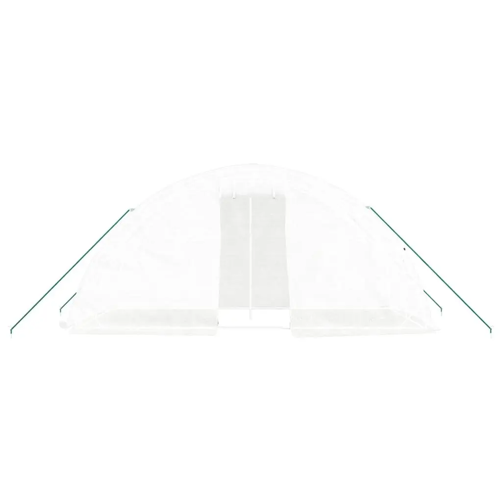 Greenhouse Steel Frame UV-resistant PE Cover 10 m² White