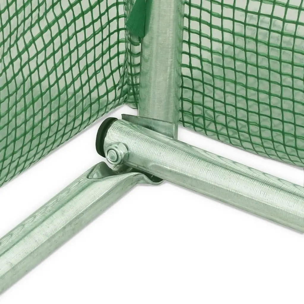 Greenhouse Steel Frame PE Cover 12m² 6x2x2.85m Green