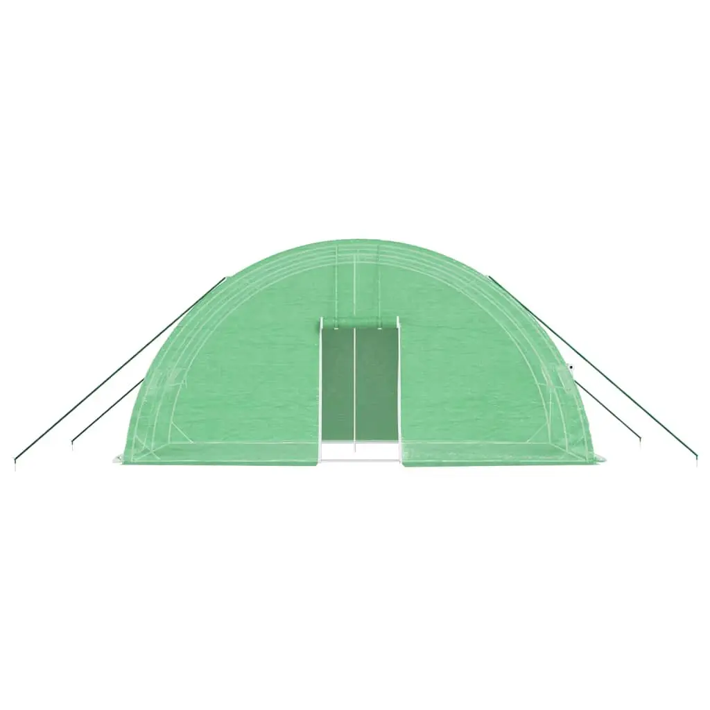 Greenhouse Steel Frame PE Cover 12m² 6x2x2.85m Green