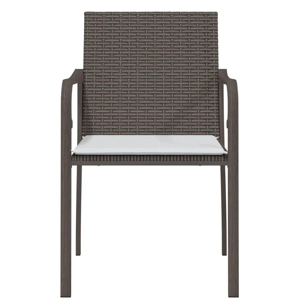 Outdoor Chairs with Cushions 2 pcs Garden Patio Seating Brown 56x59x84 cm