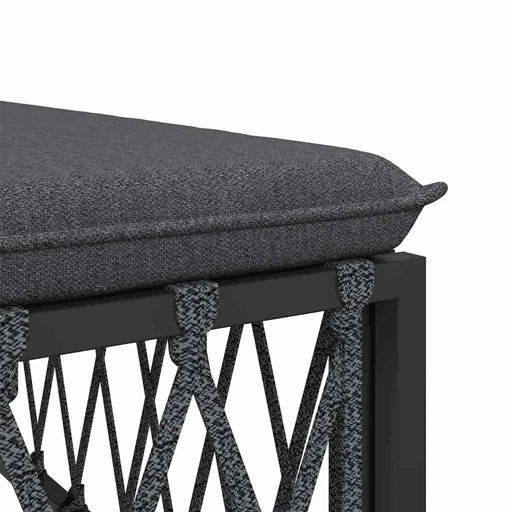 Outdoor Corner Sofa Garden Sectional Seating Anthracite Woven Fabric